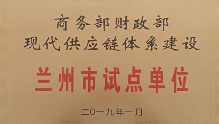 獲評“現(xiàn)代供應(yīng)鏈體系建設(shè)蘭州市試點單位”